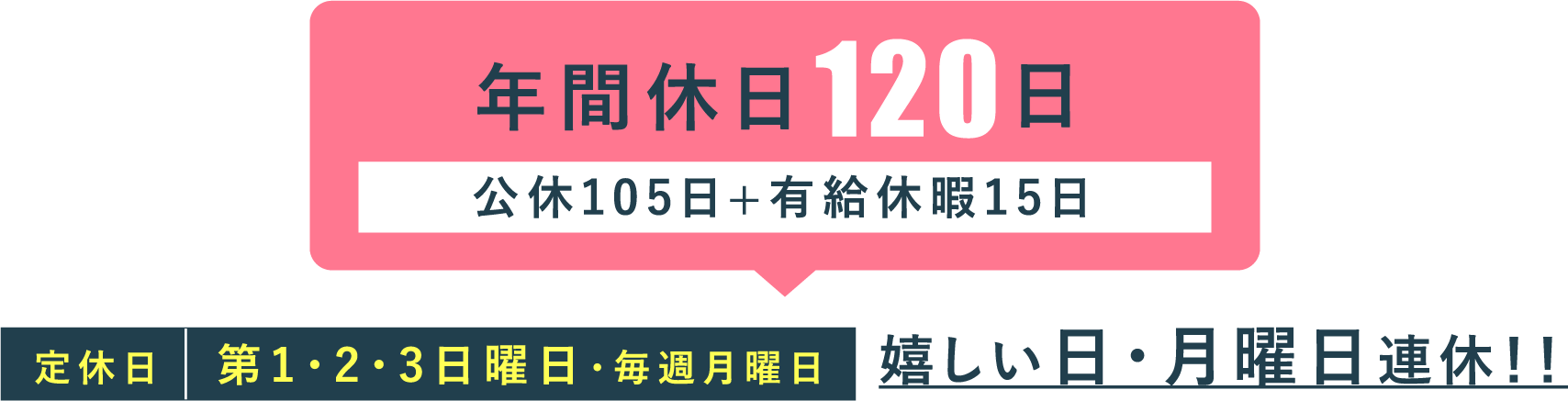 年間休日120日